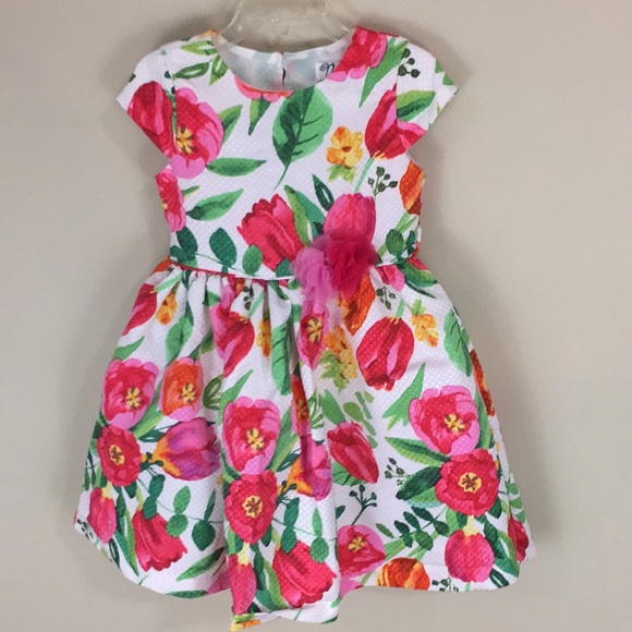 Nanette Girls Summer Floral  Party Dress Size 4 - Picture 5 of 16